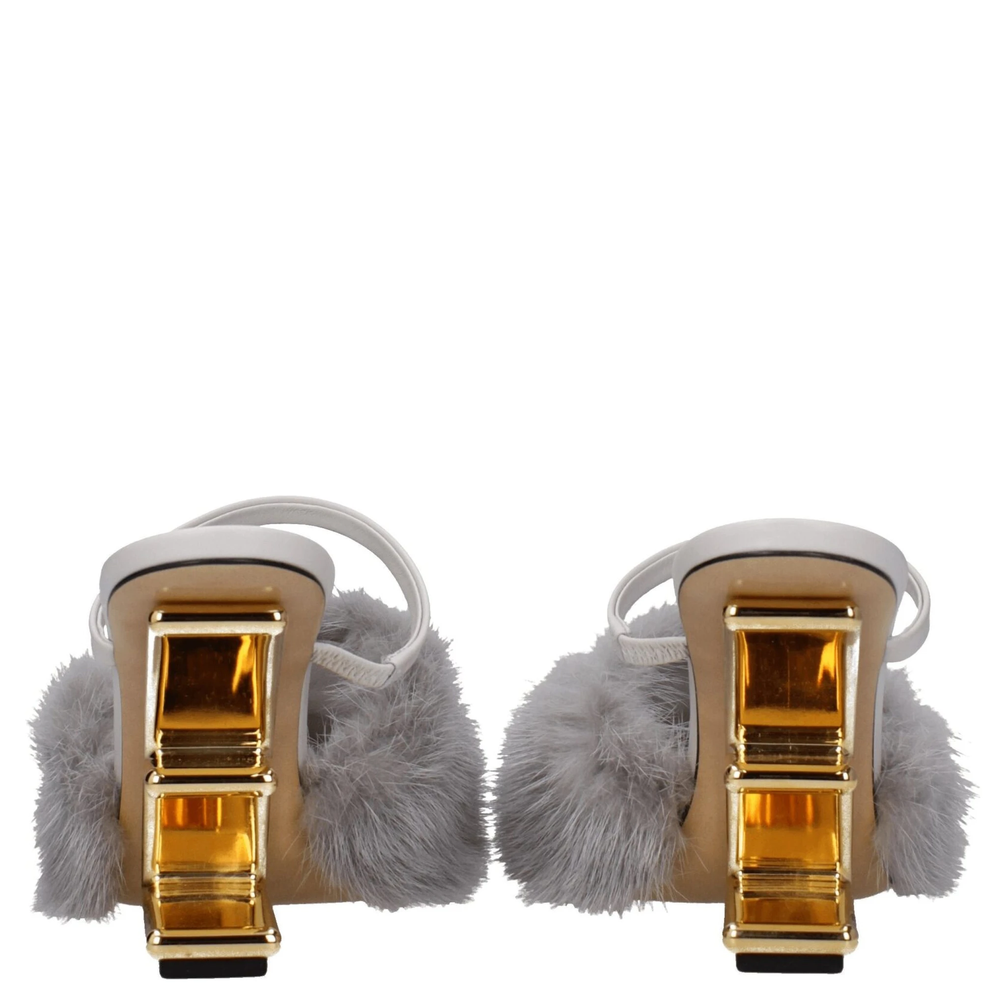 Gray Mink Slippers