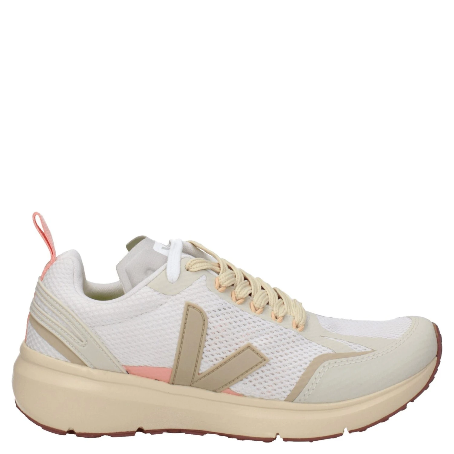 Beige Fabric Athletic Sneakers