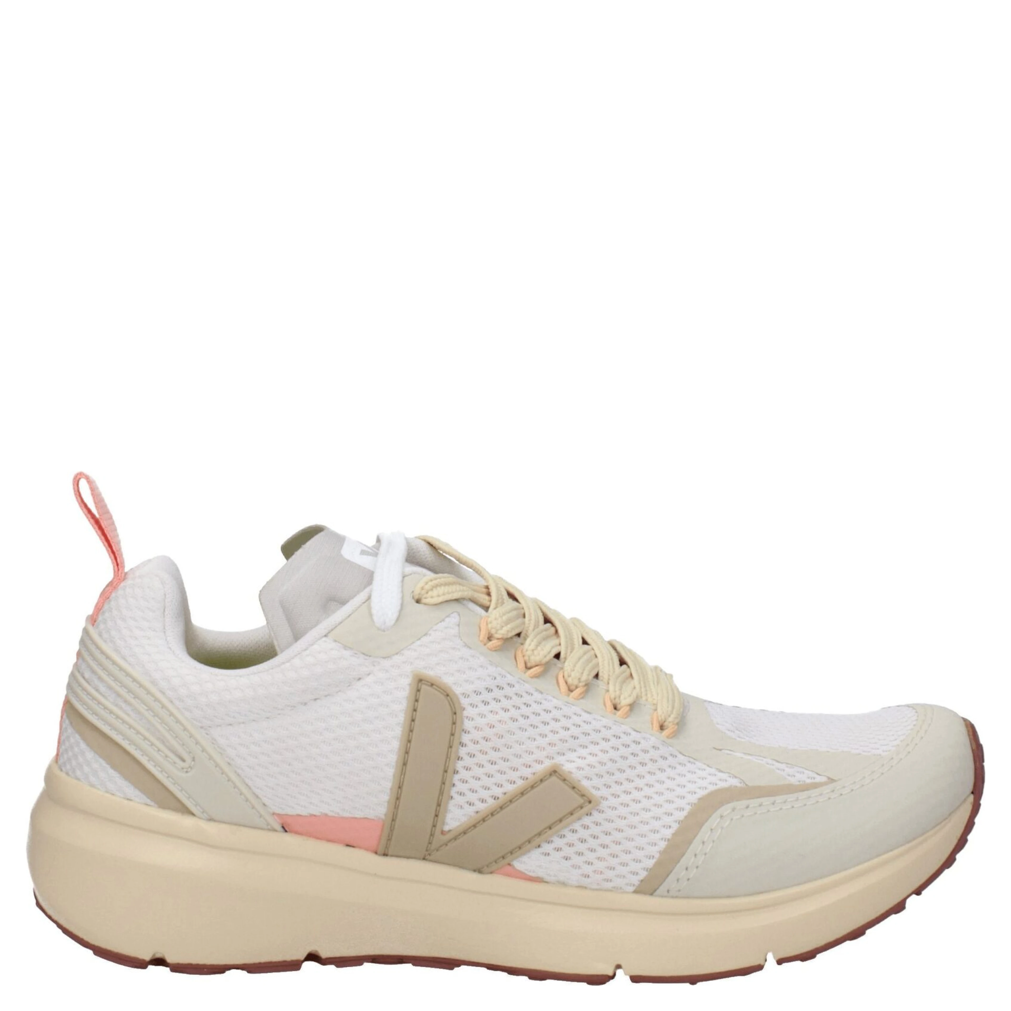 Beige Fabric Athletic Sneakers