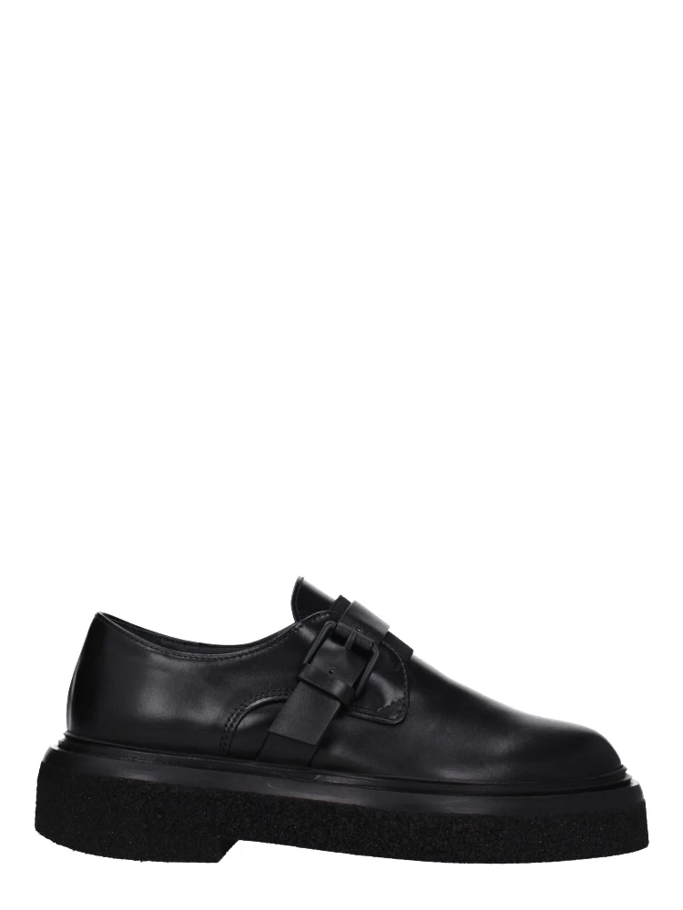 Black Leather Oxfords And Derbies
