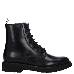Black Leather Ankle Boots