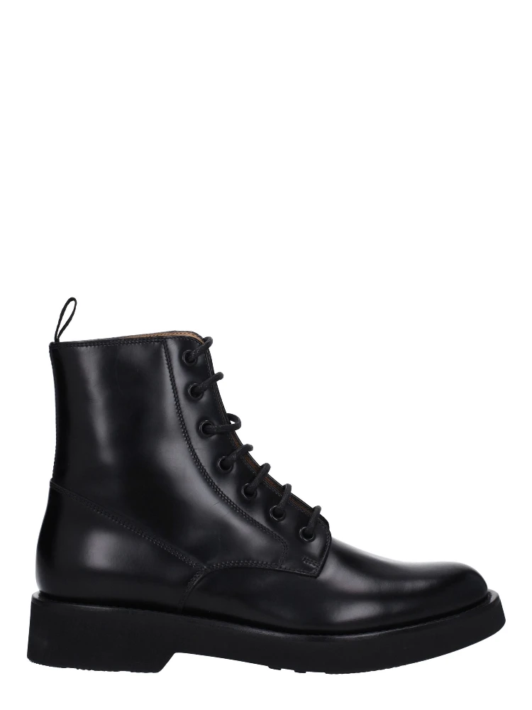 Black Leather Ankle Boots