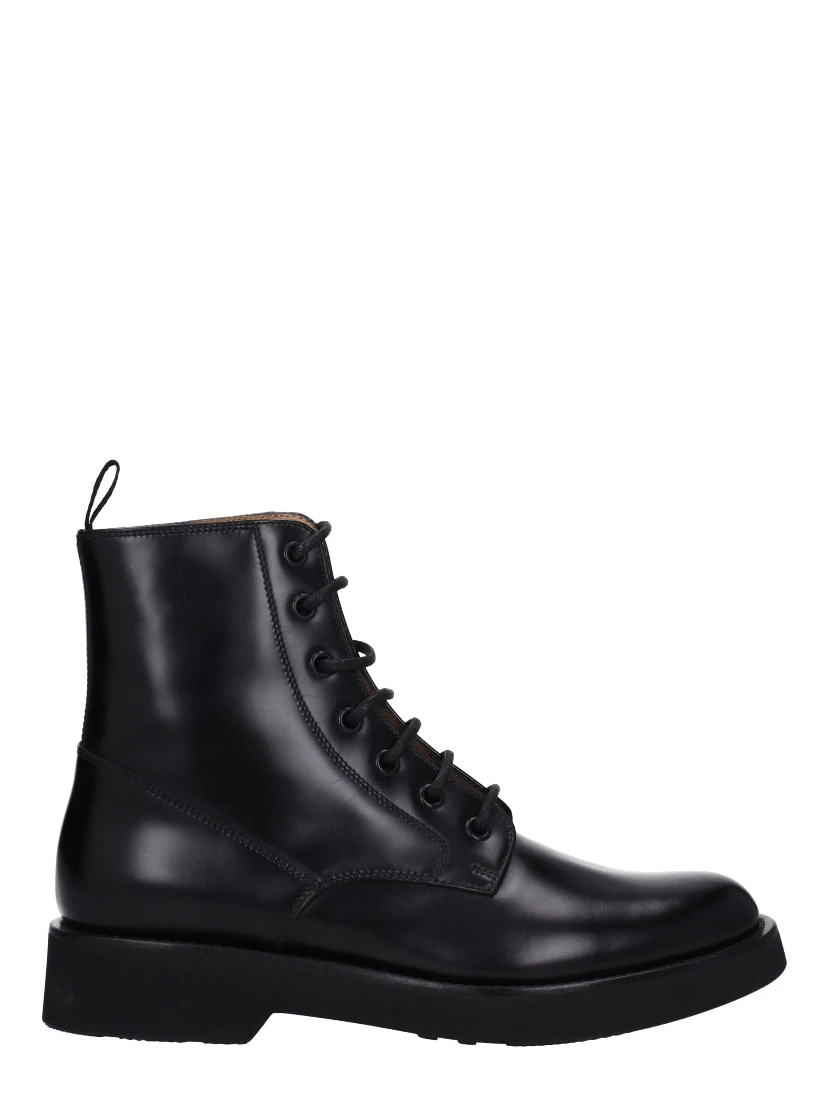 Black Leather Ankle Boots