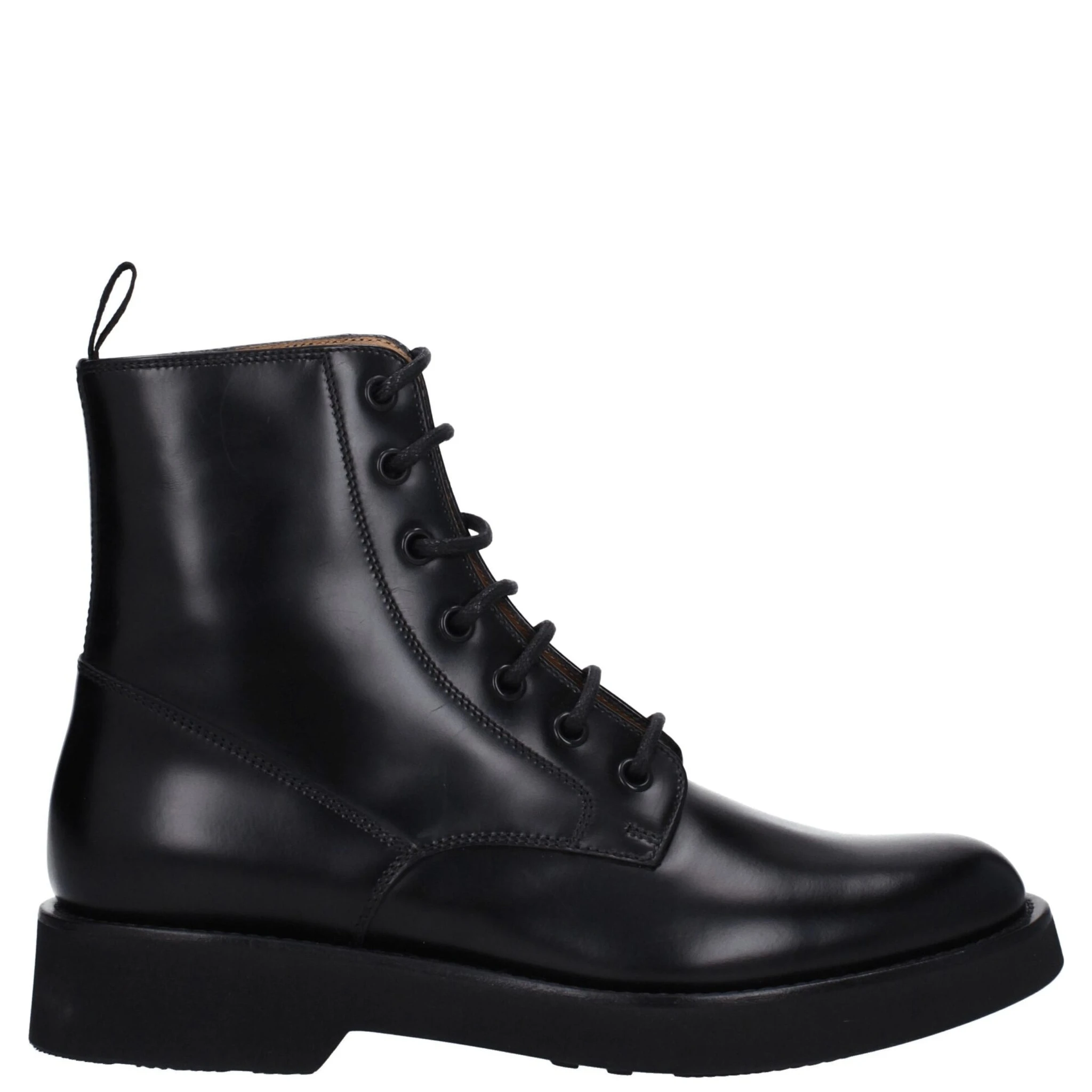 Black Leather Ankle Boots