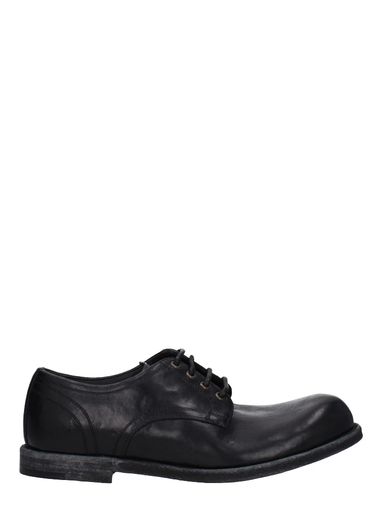 Black Leather Oxfords And Derbies