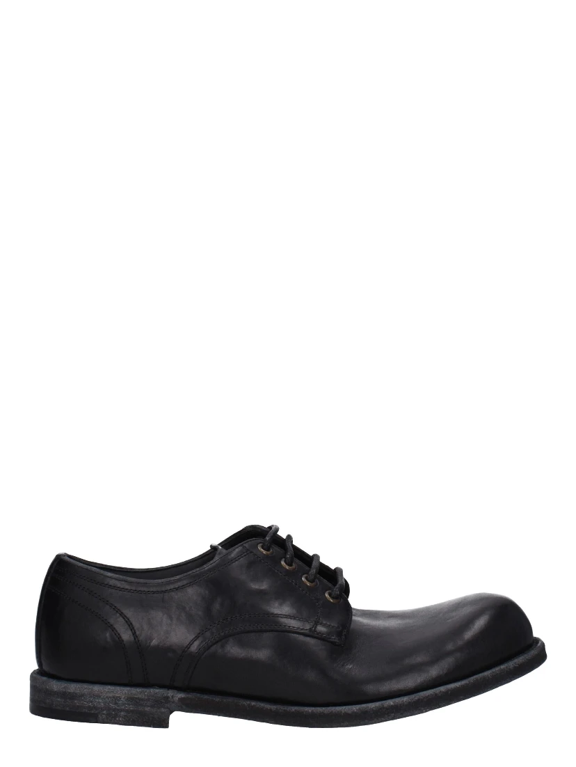 Black Leather Oxfords And Derbies