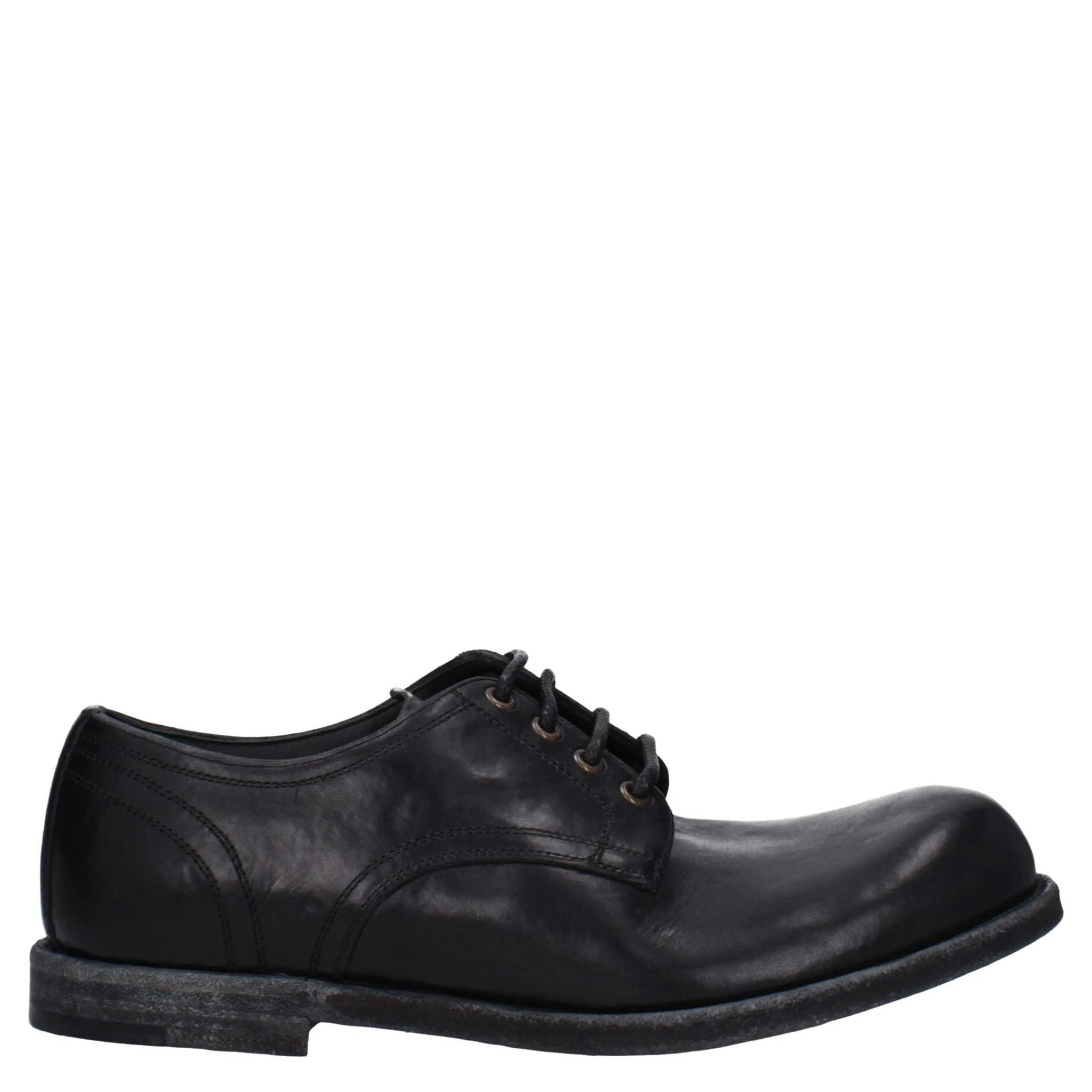Black Leather Oxfords And Derbies