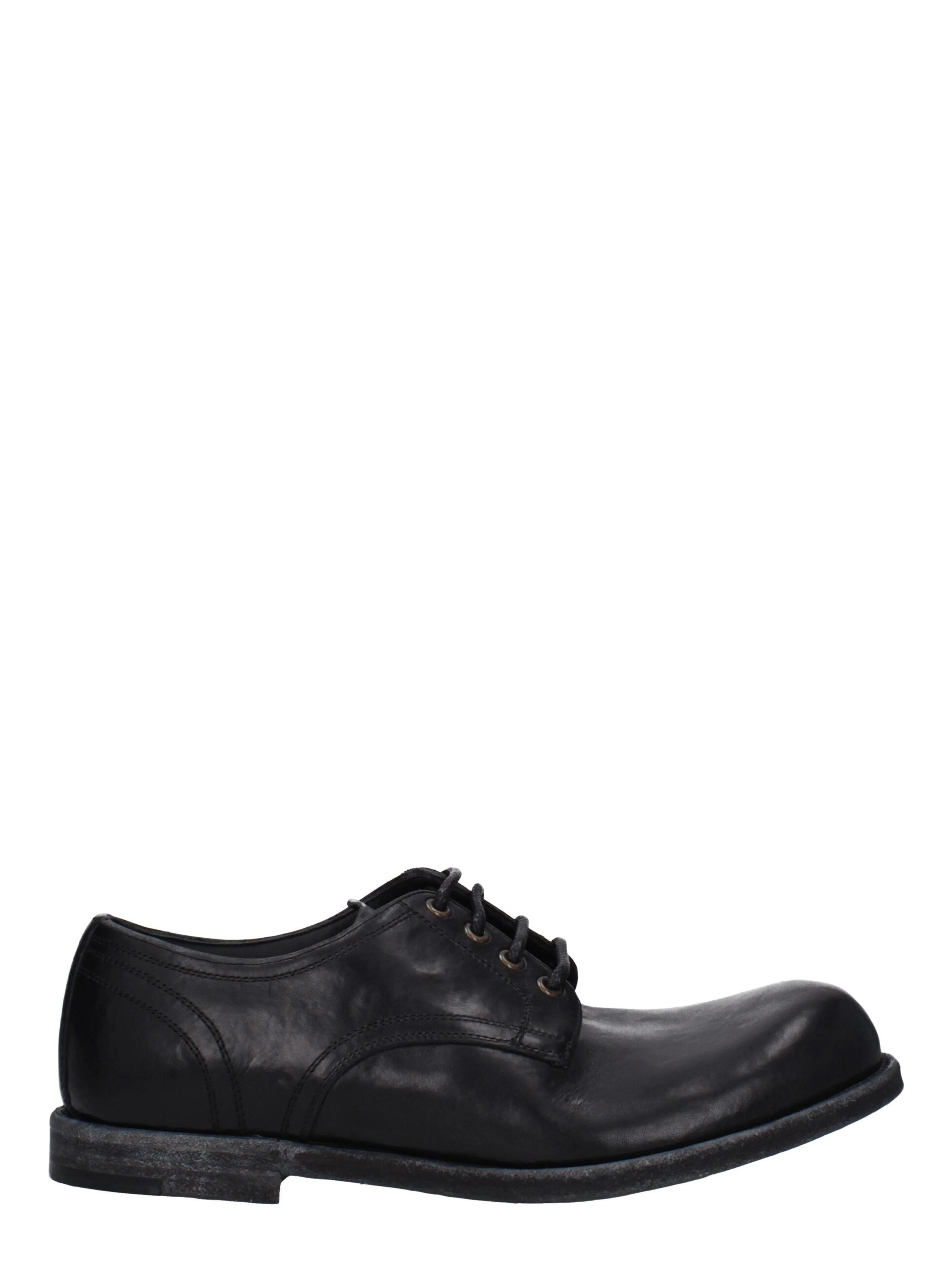 Black Leather Oxfords And Derbies