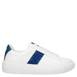 White Leather Low Top Sneakers