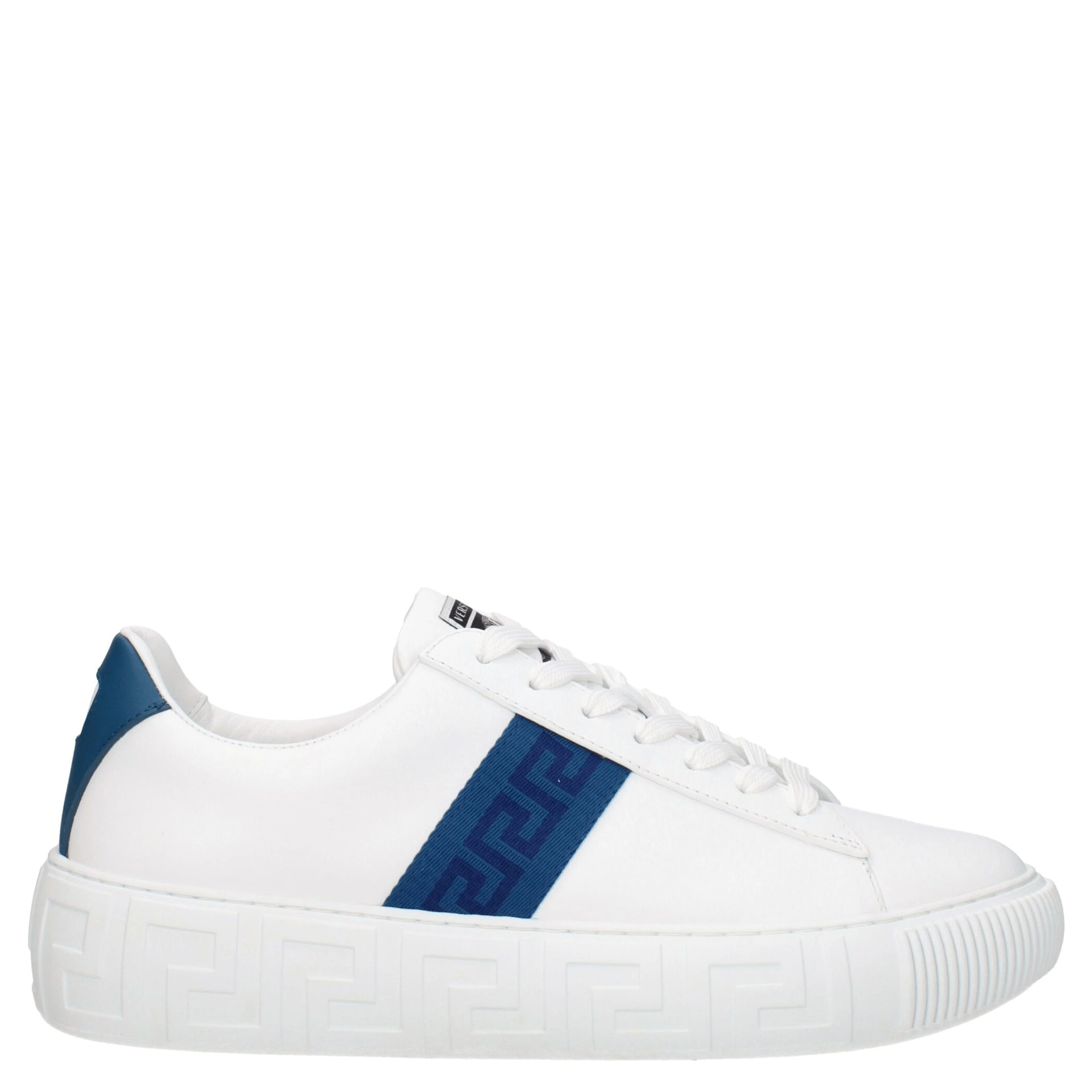 White Leather Low Top Sneakers