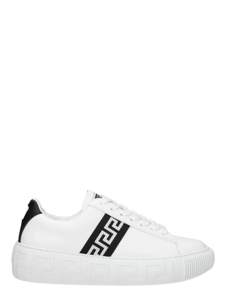 White Leather Low Top Sneakers