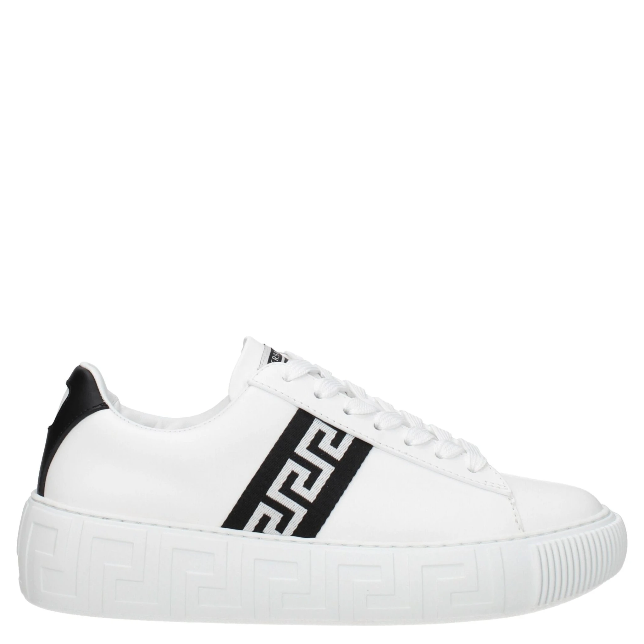 White Leather Low Top Sneakers