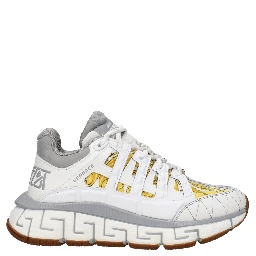 White Fabric Athletic Sneakers