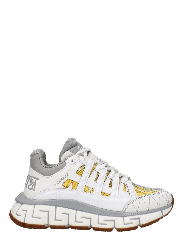 White Fabric Athletic Sneakers