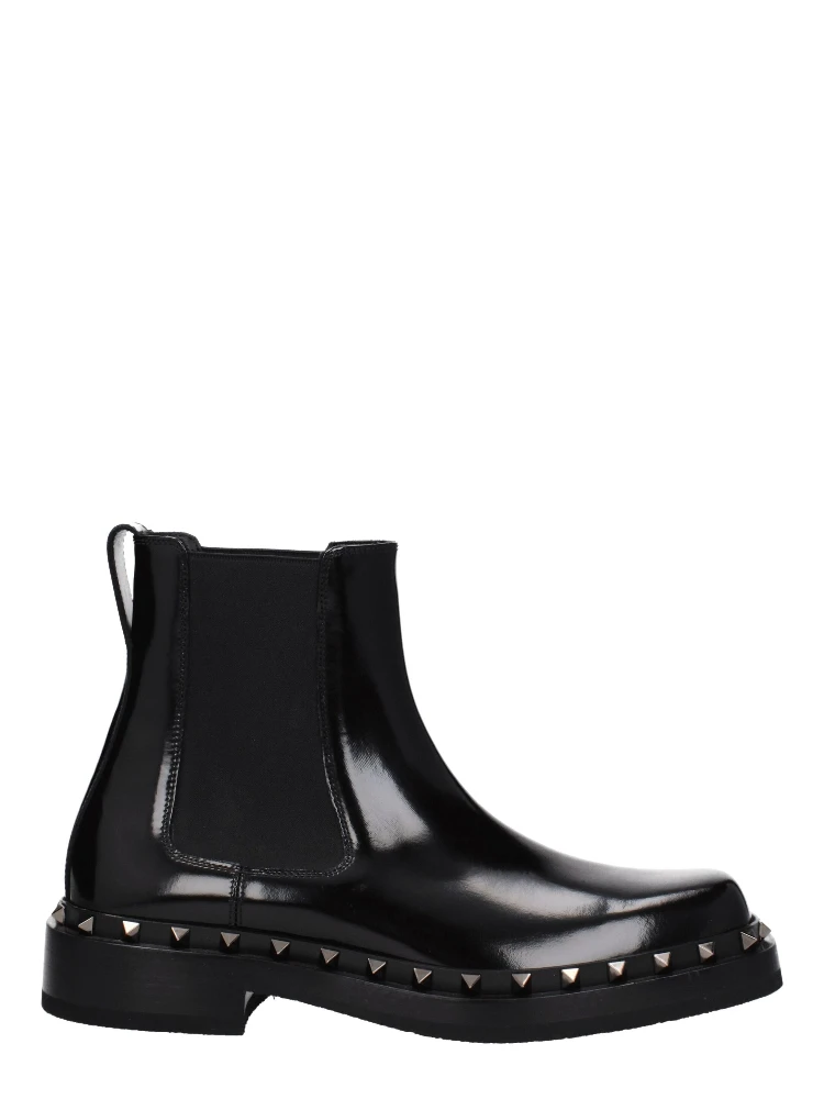 Black Leather Ankle Boots