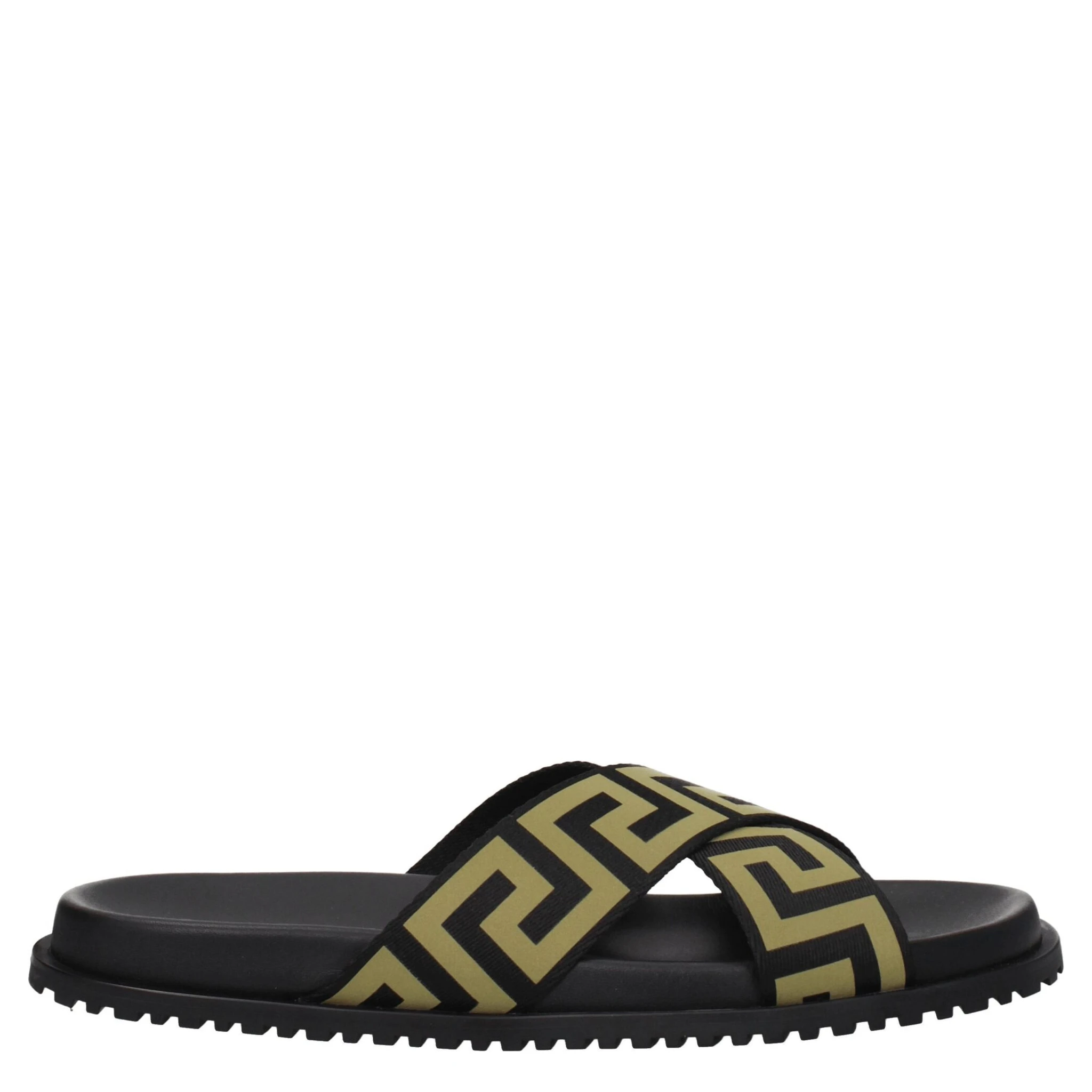 Black Fabric Slippers