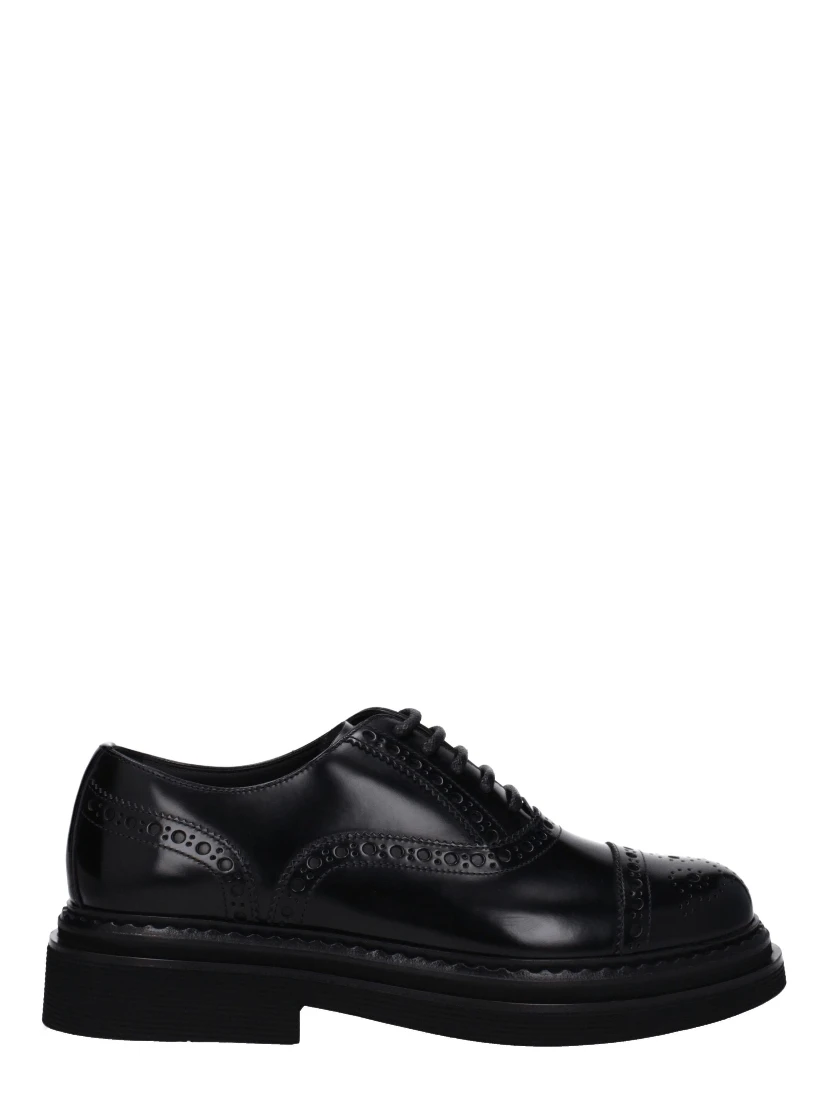 Black Leather Oxfords And Derbies