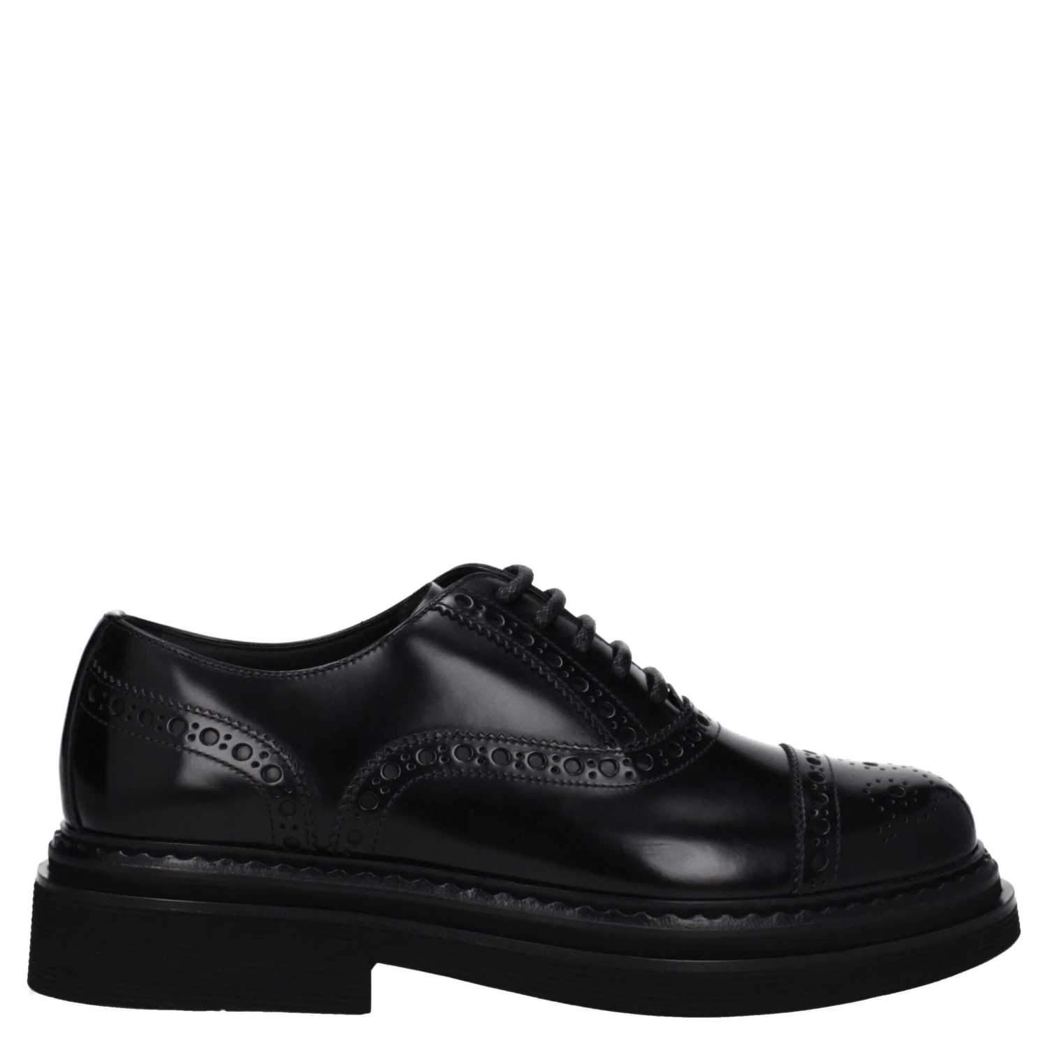 Black Leather Oxfords And Derbies
