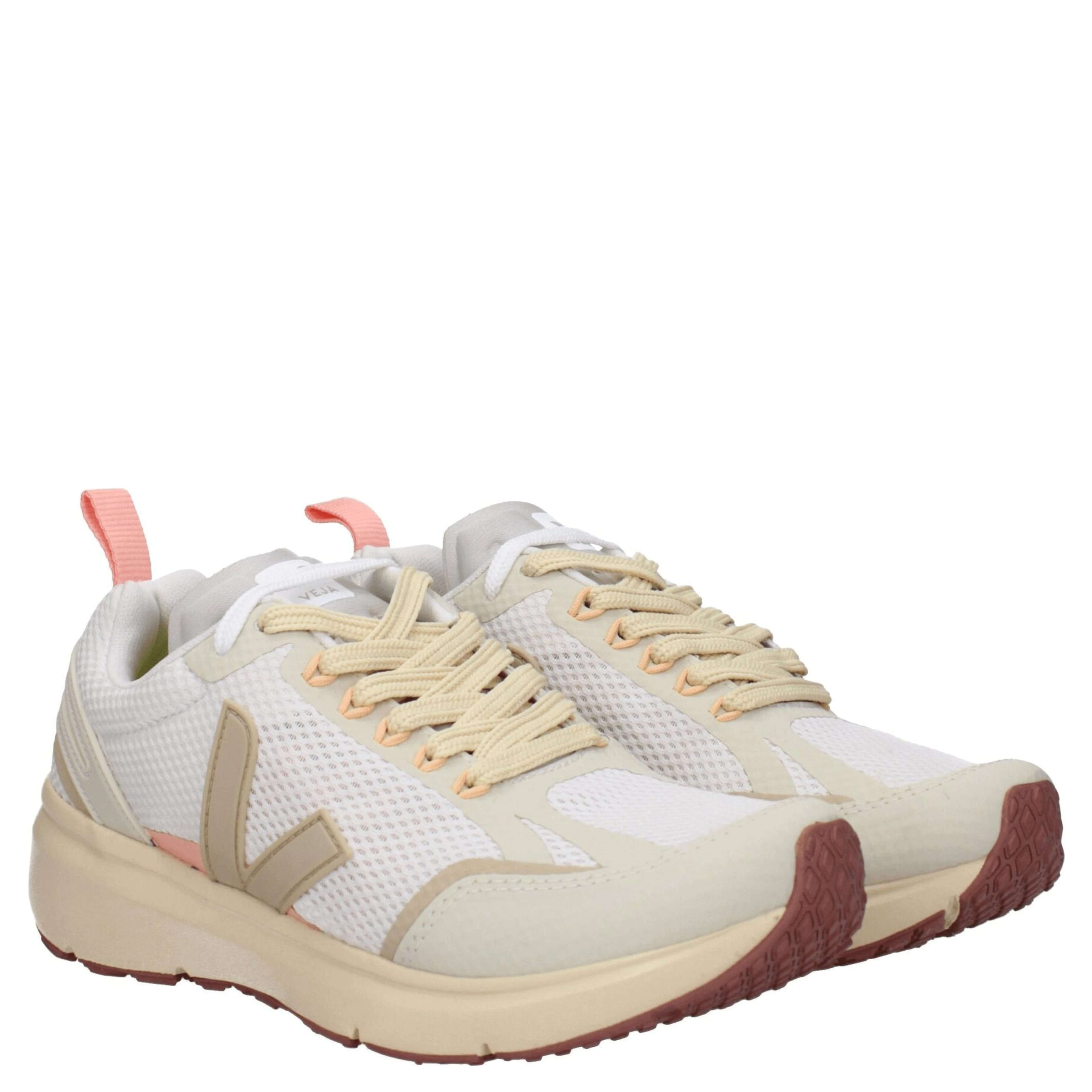Beige Fabric Athletic Sneakers