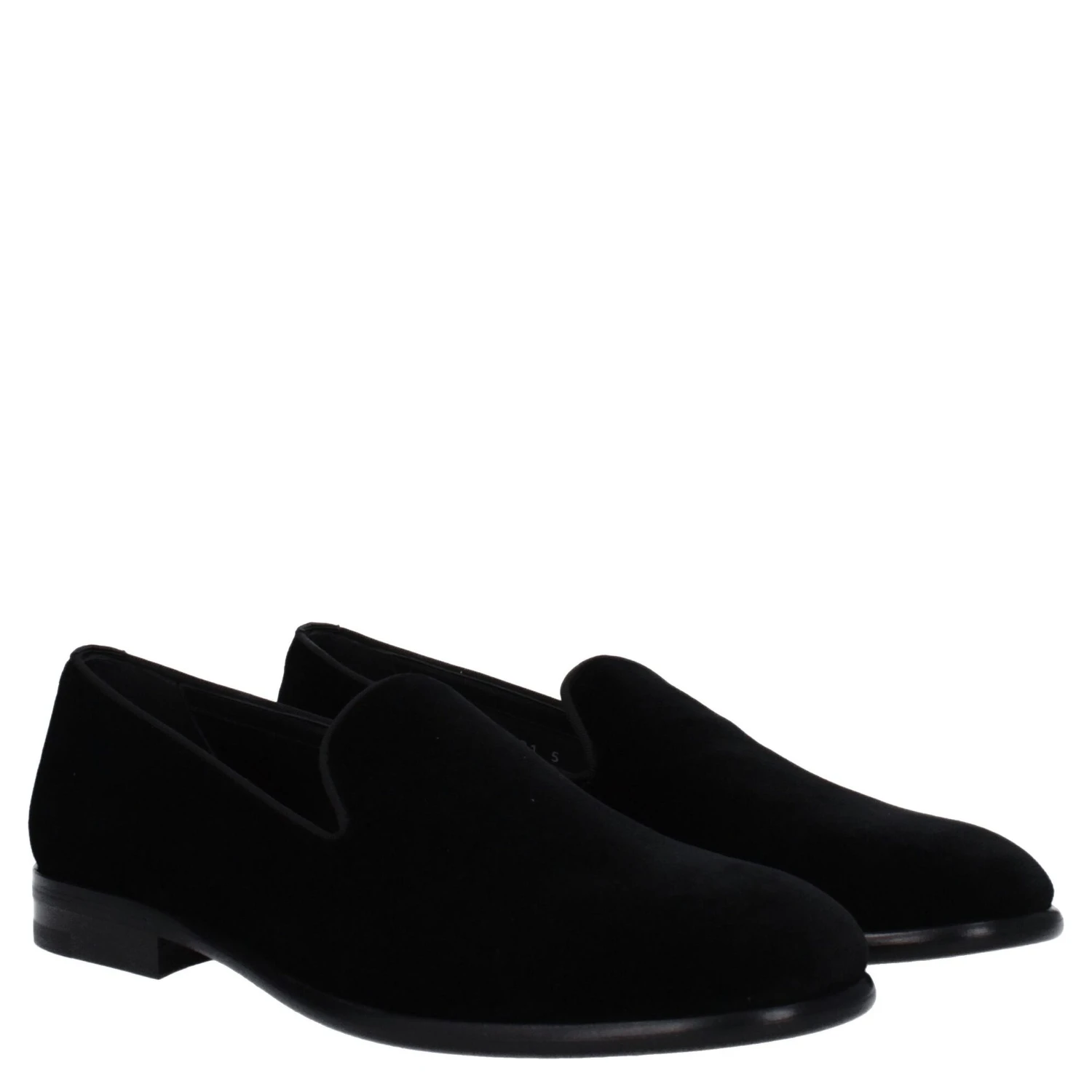 Black Velvet Slip-On Loafers