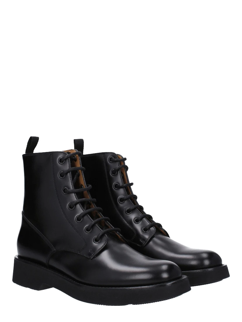 Black Leather Ankle Boots