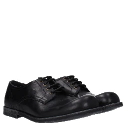 Black Leather Oxfords And Derbies