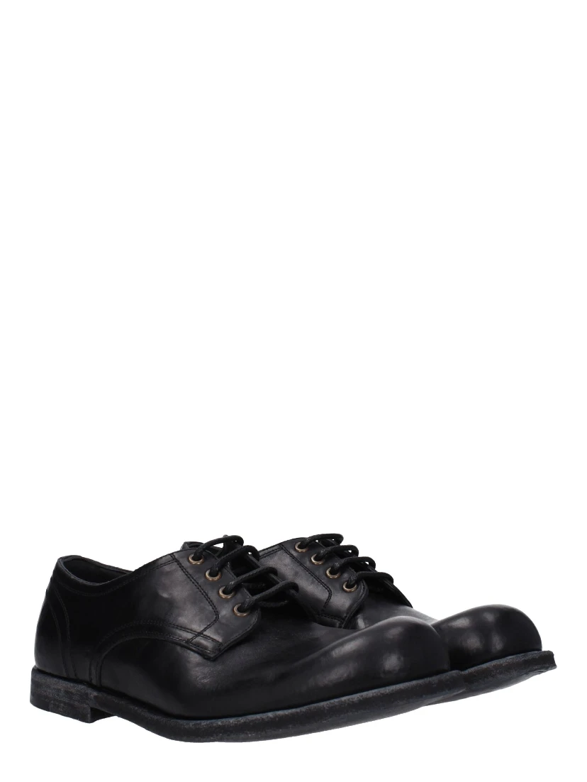 Black Leather Oxfords And Derbies