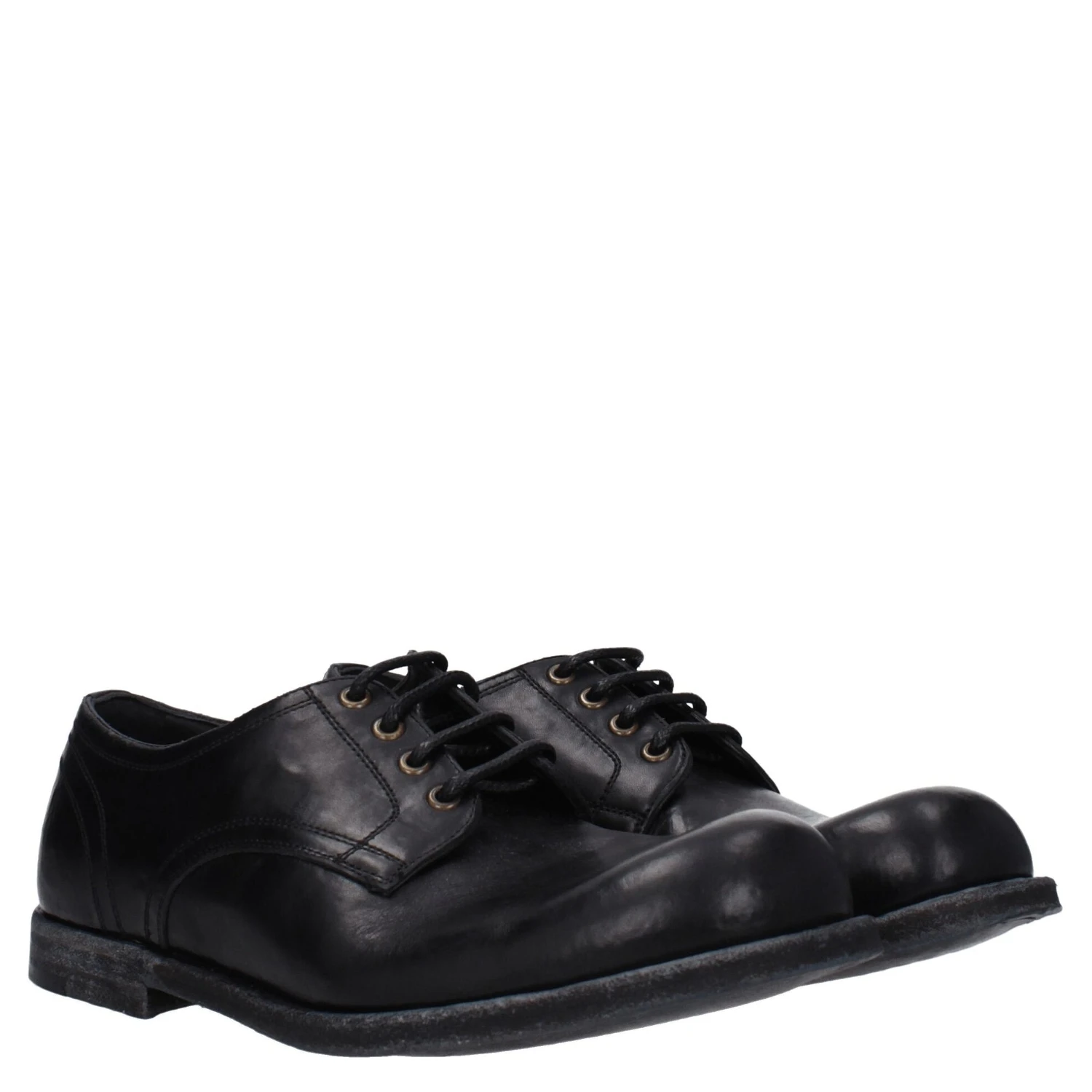 Black Leather Oxfords And Derbies