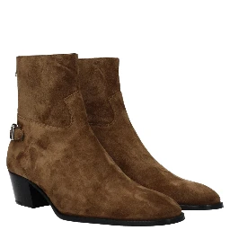 Brown Leather Ankle Boots