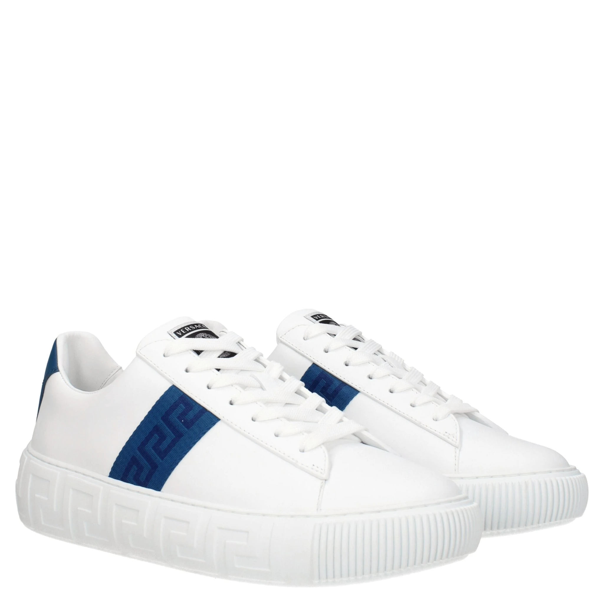 White Leather Low Top Sneakers