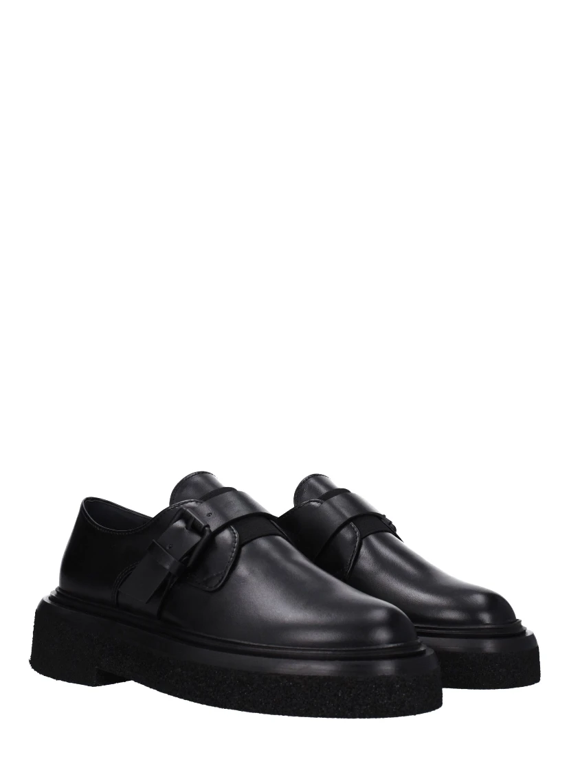 Black Leather Oxfords And Derbies