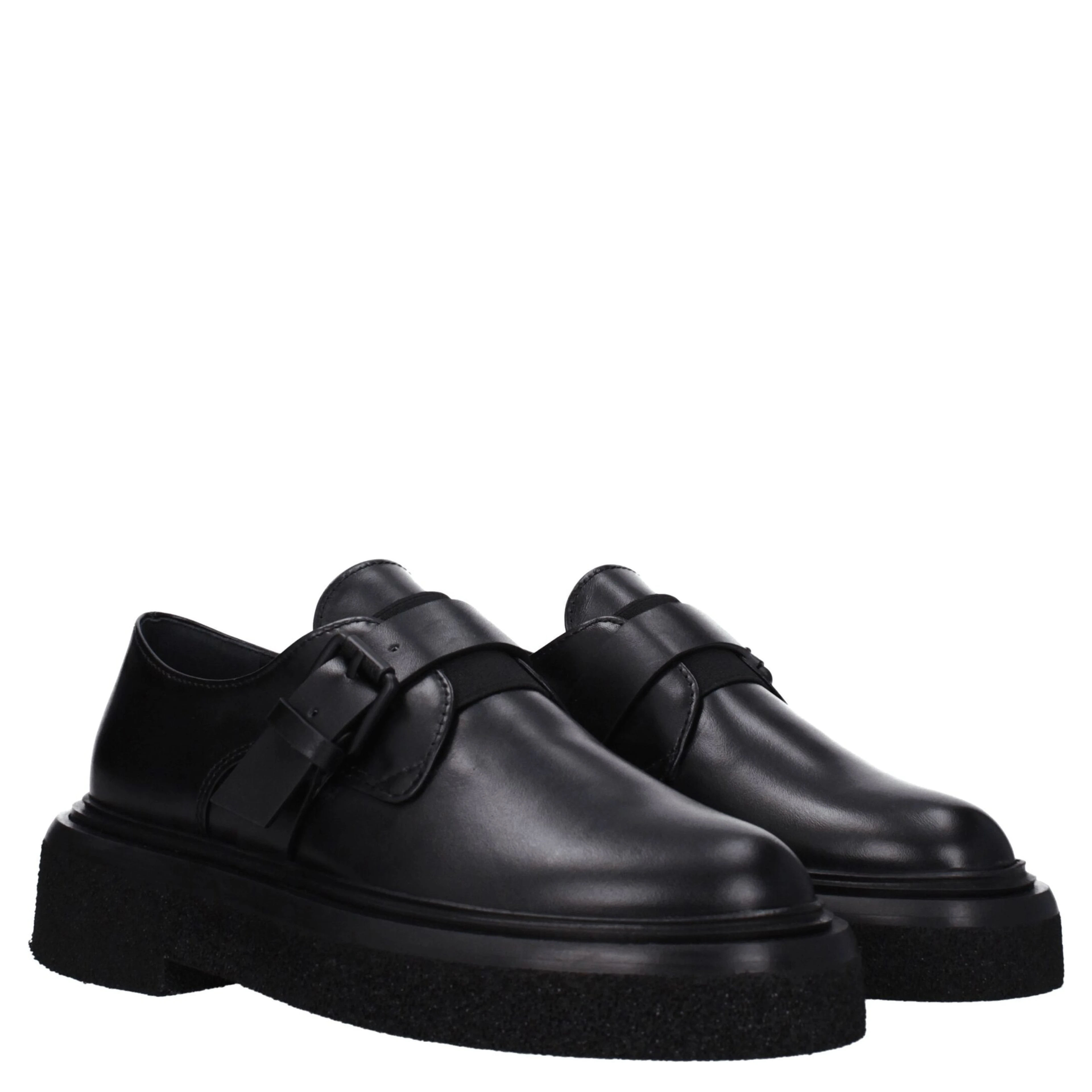 Black Leather Oxfords And Derbies