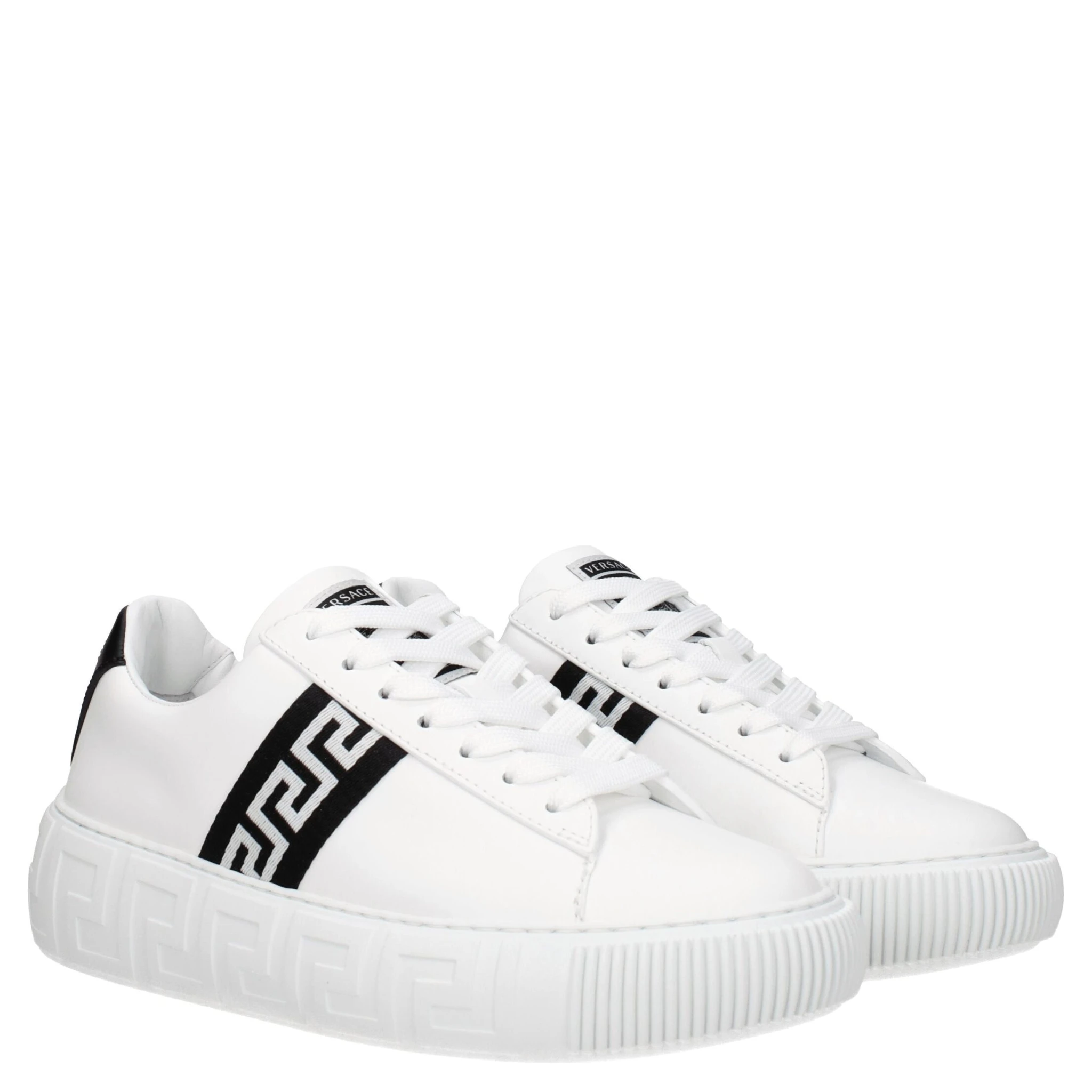 White Leather Low Top Sneakers