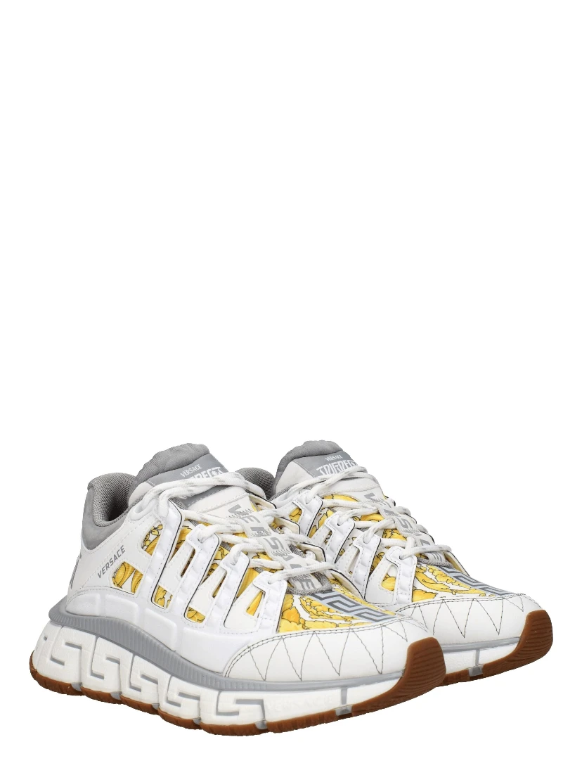 White Fabric Athletic Sneakers