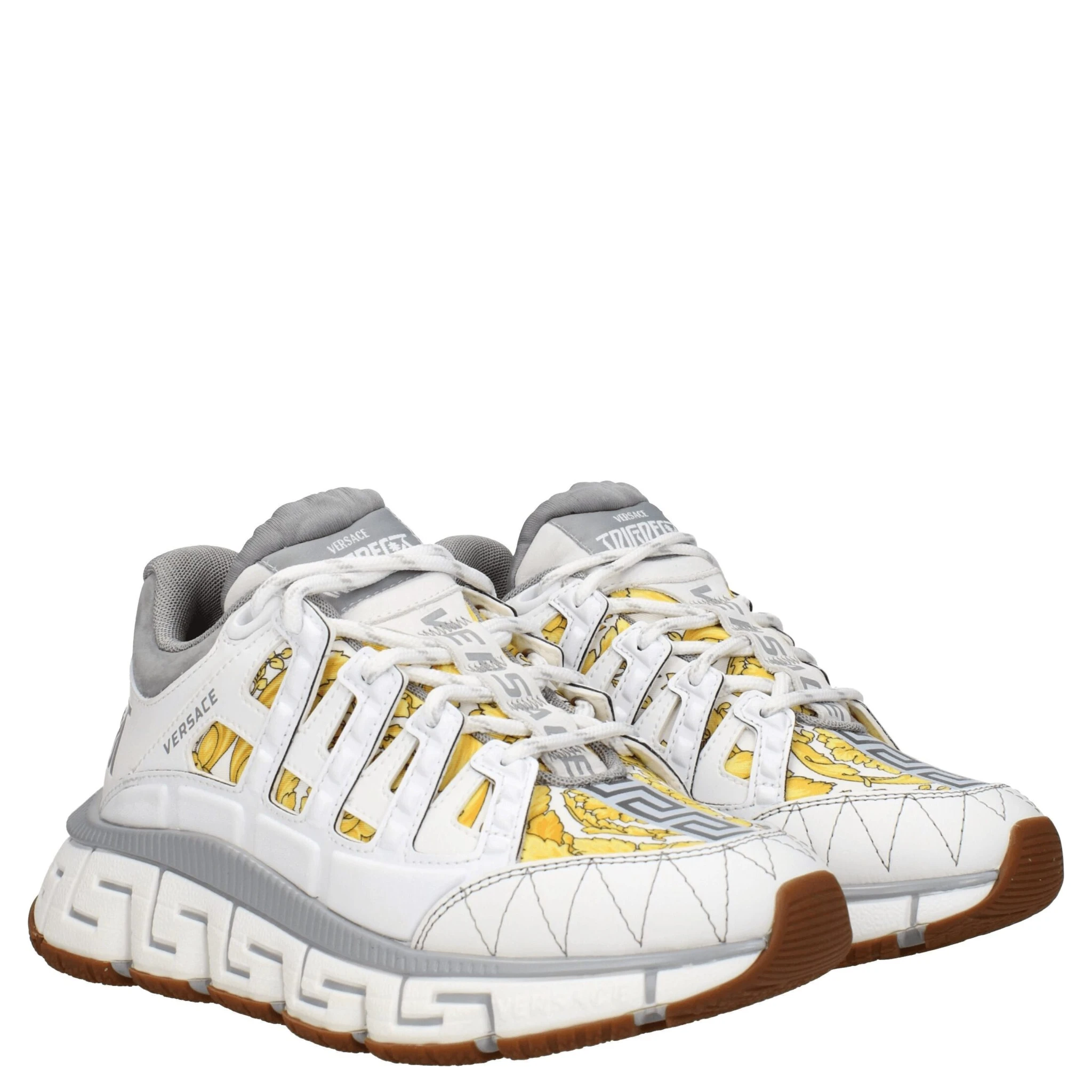 White Fabric Athletic Sneakers