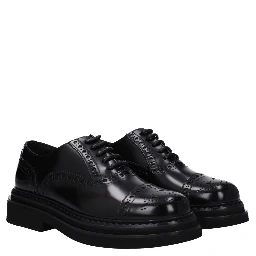 Black Leather Oxfords And Derbies