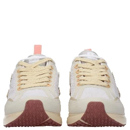 Beige Fabric Athletic Sneakers