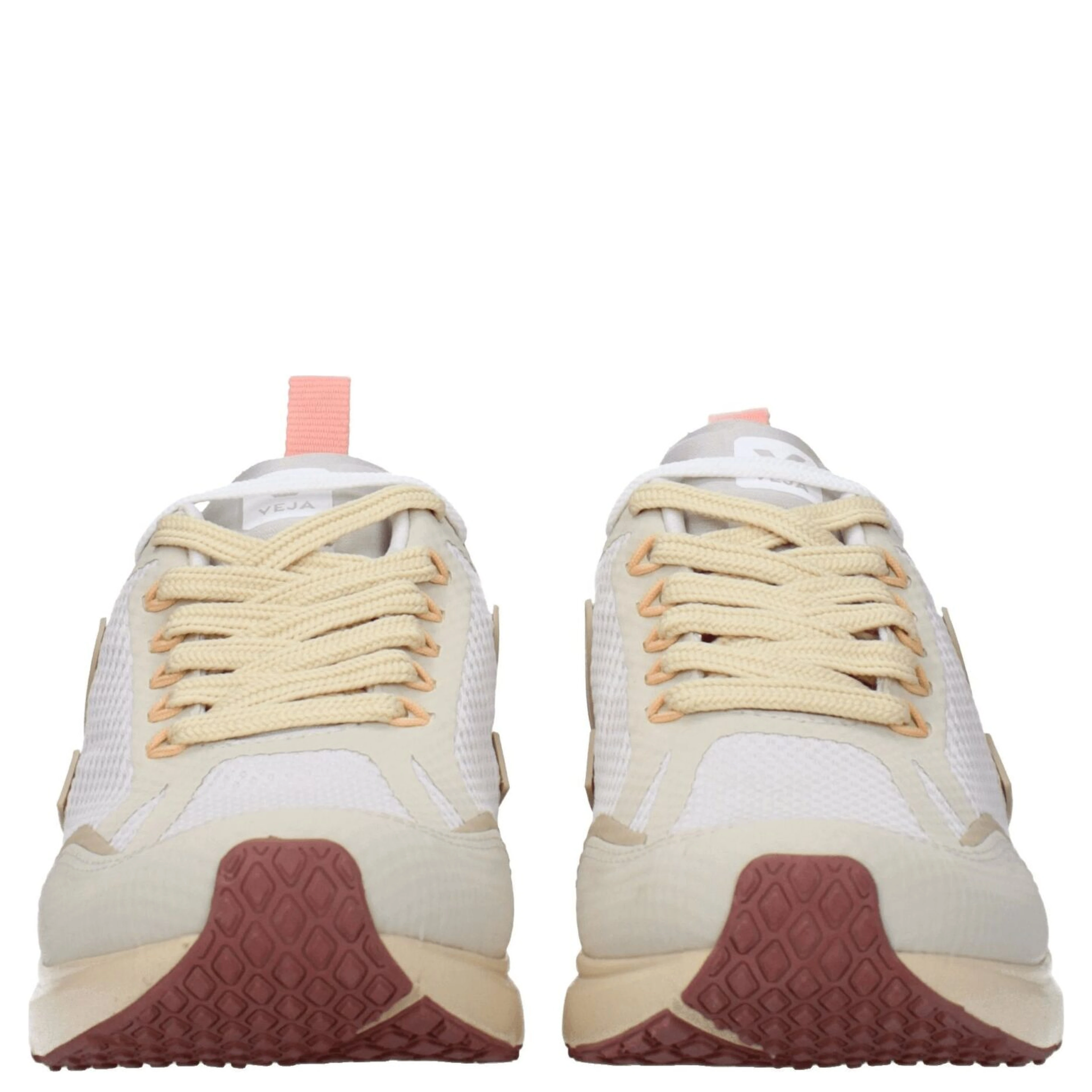 Beige Fabric Athletic Sneakers
