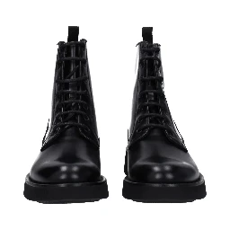 Black Leather Ankle Boots