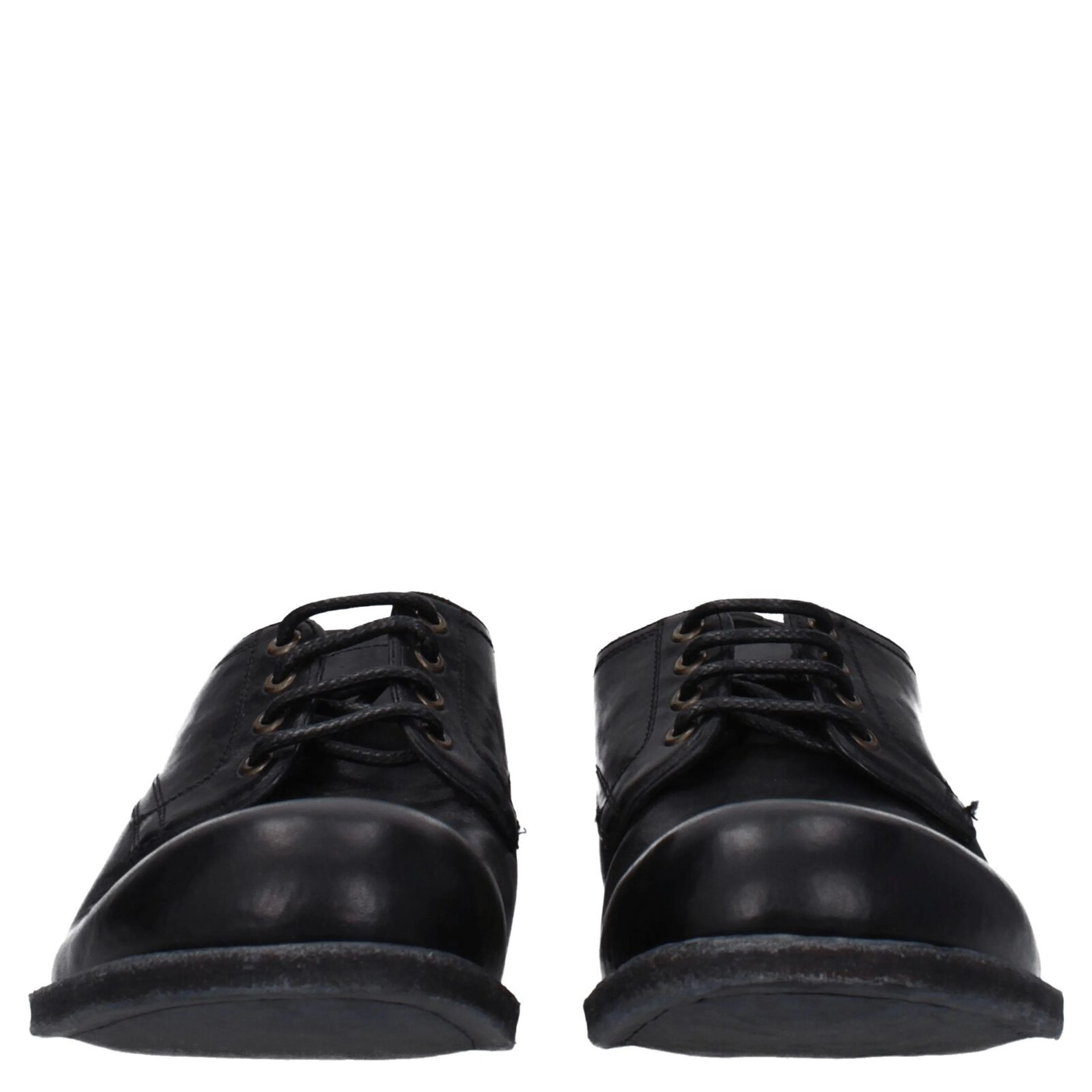 Black Leather Oxfords And Derbies