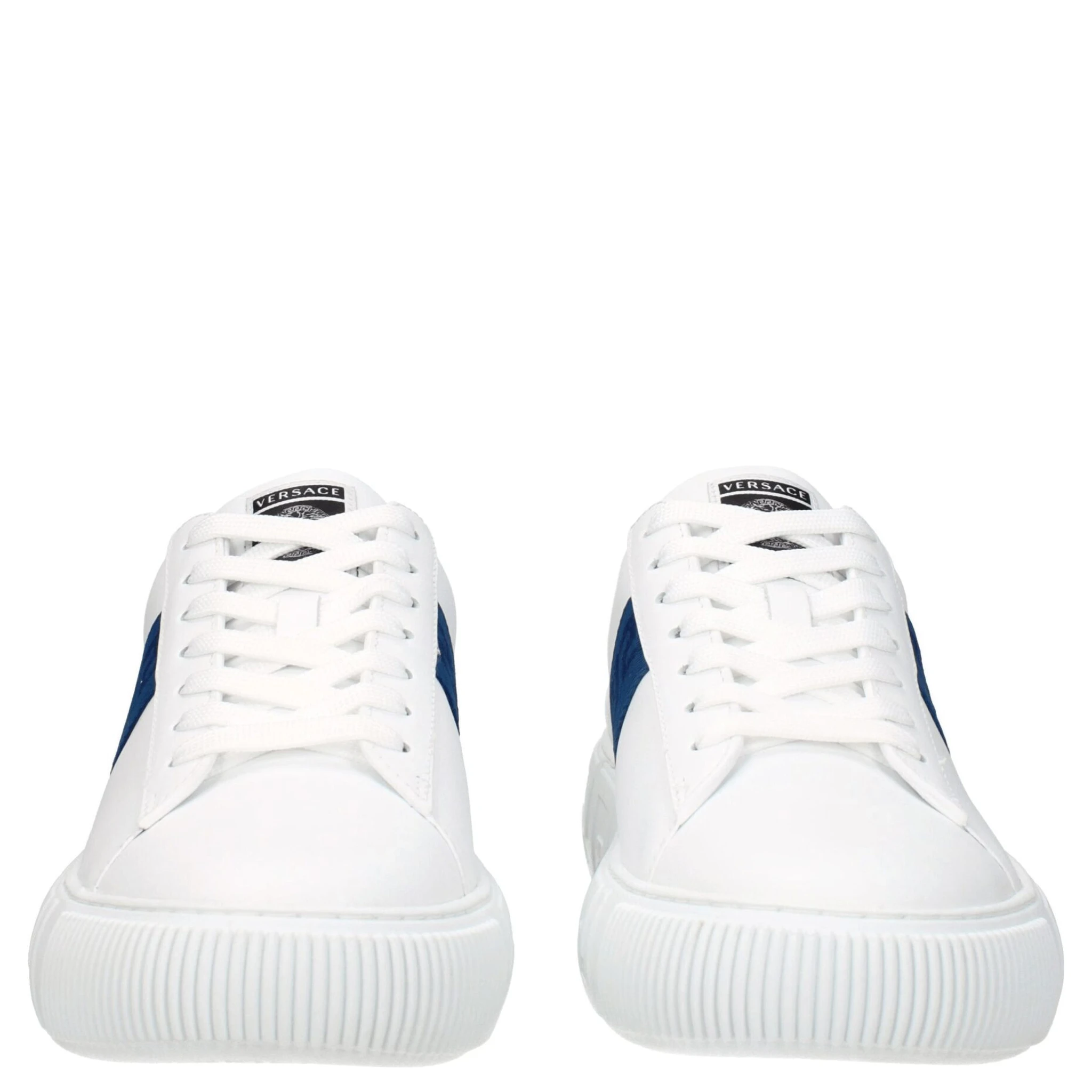 White Leather Low Top Sneakers