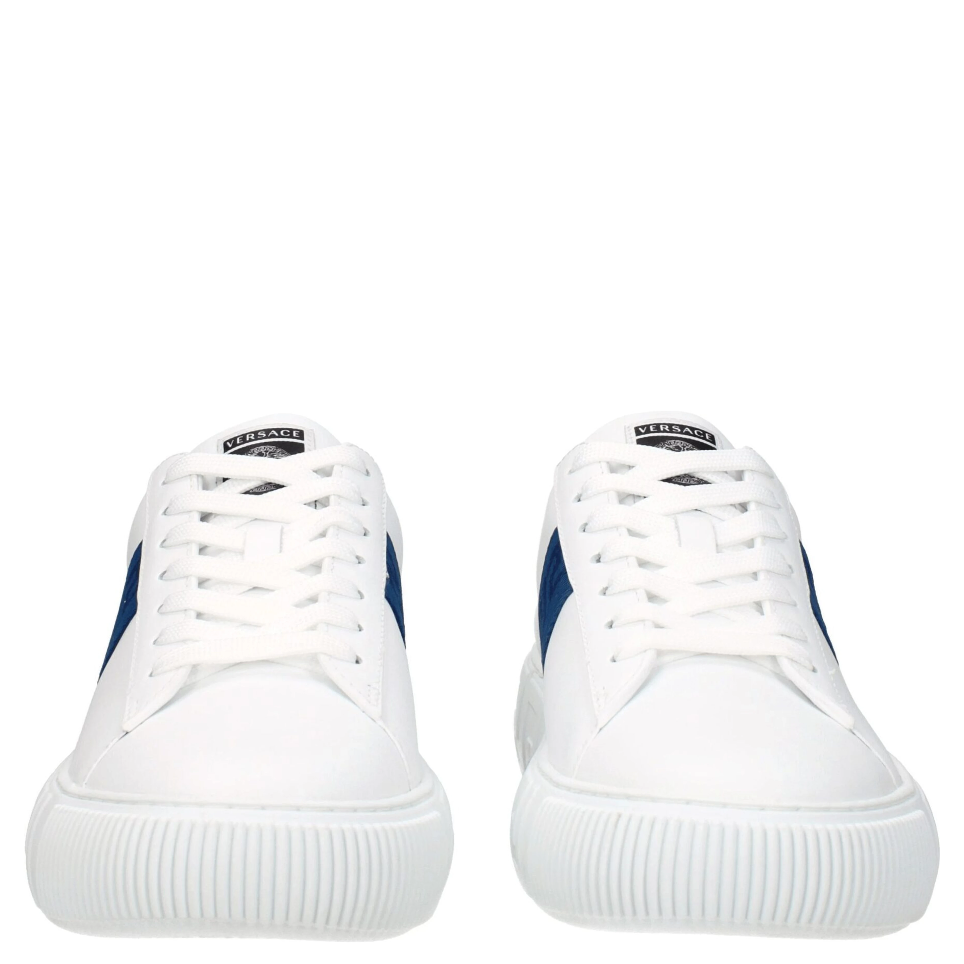 White Leather Low Top Sneakers