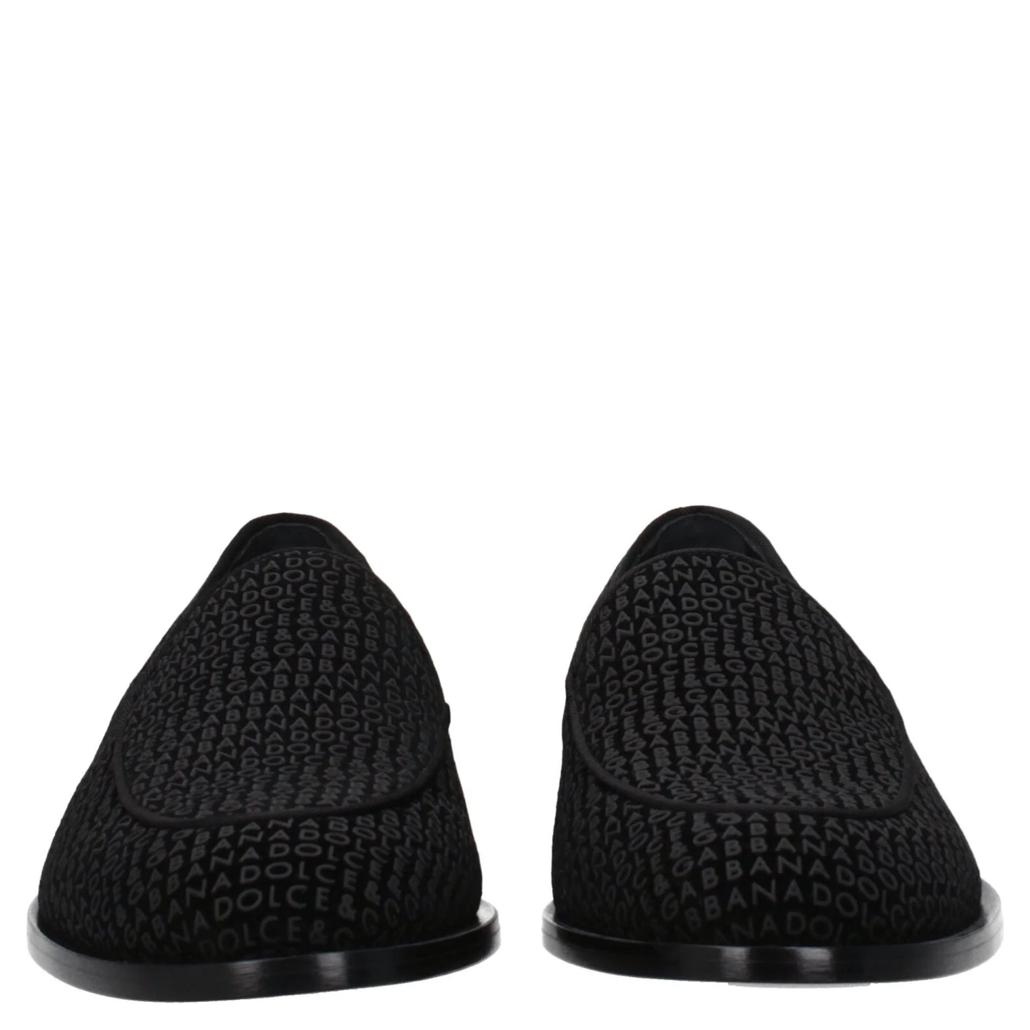Black Velvet Slip-On Loafers