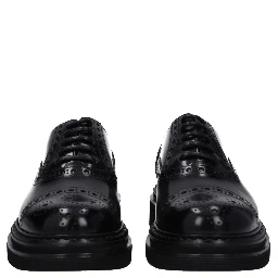 Black Leather Oxfords And Derbies