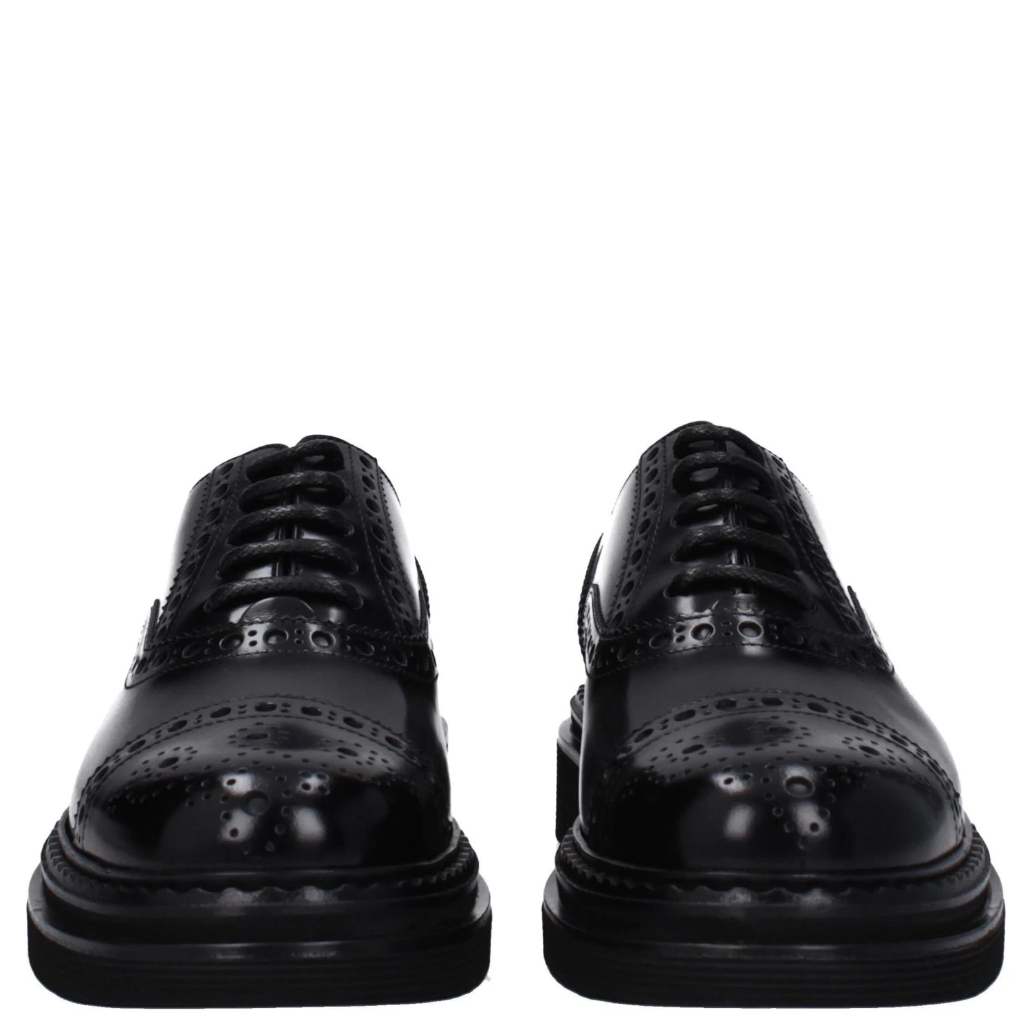 Black Leather Oxfords And Derbies