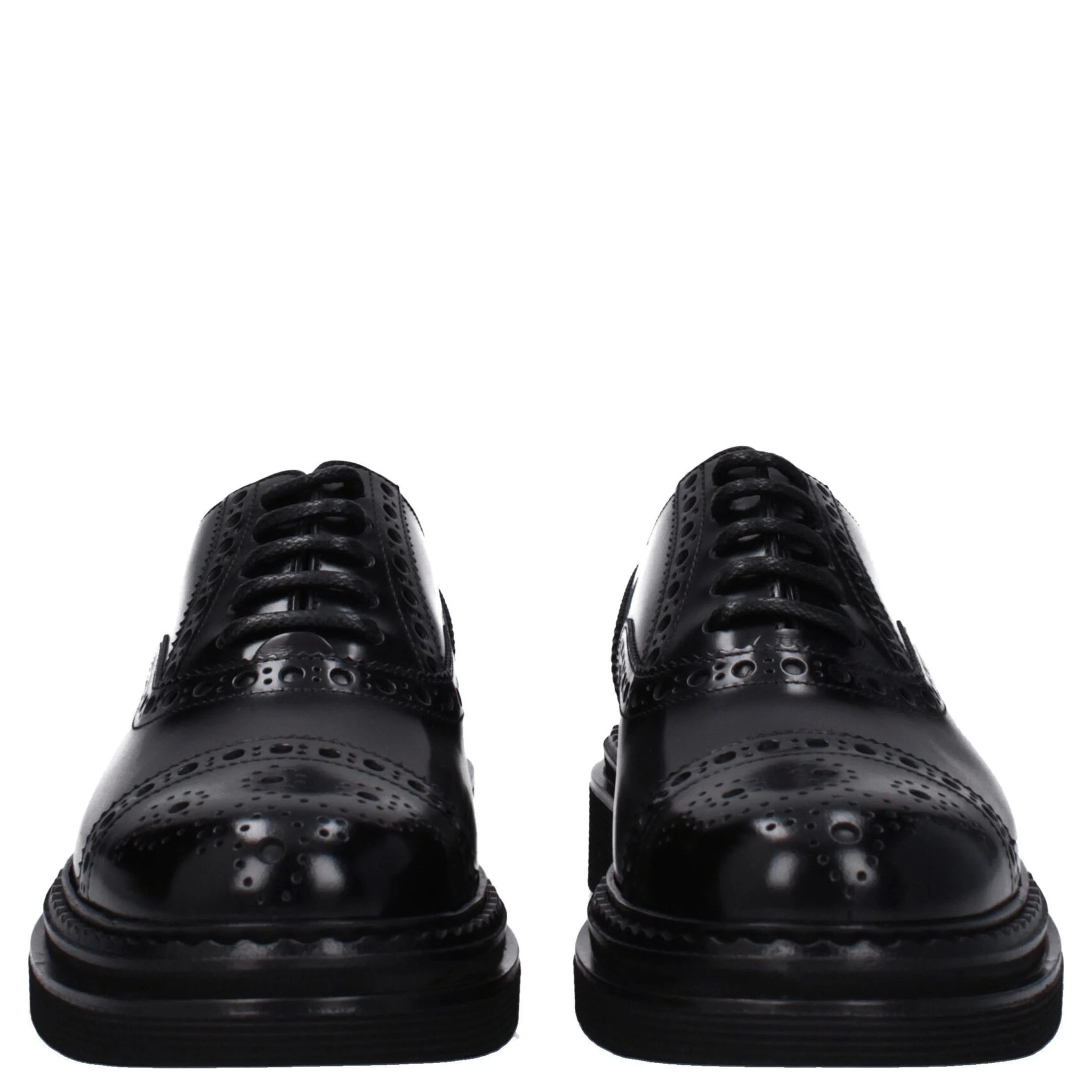 Black Leather Oxfords And Derbies