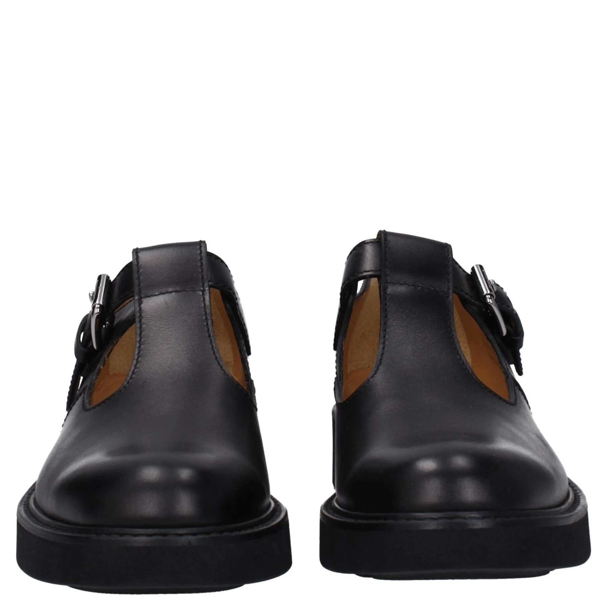 Black Leather Oxfords And Derbies