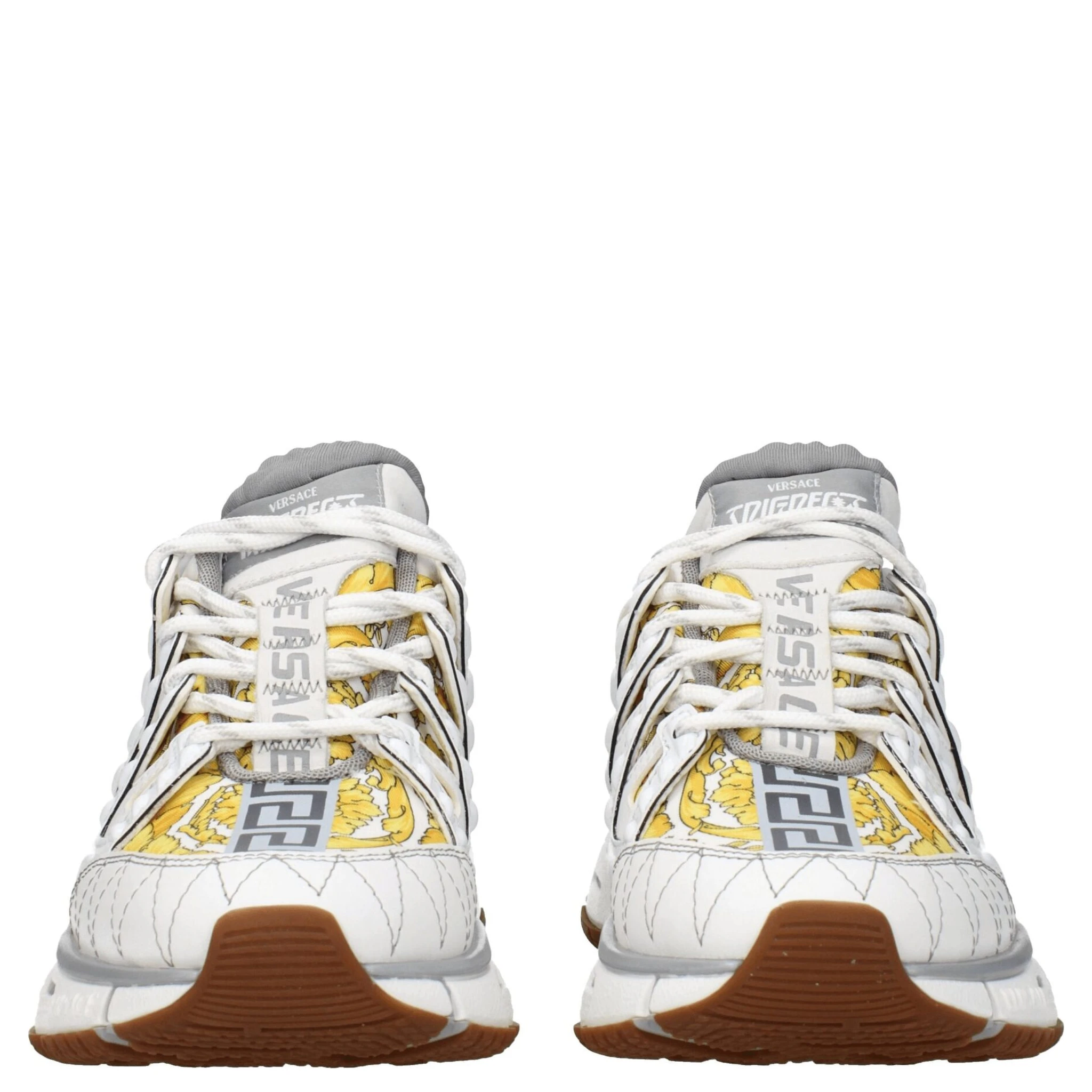 White Fabric Athletic Sneakers