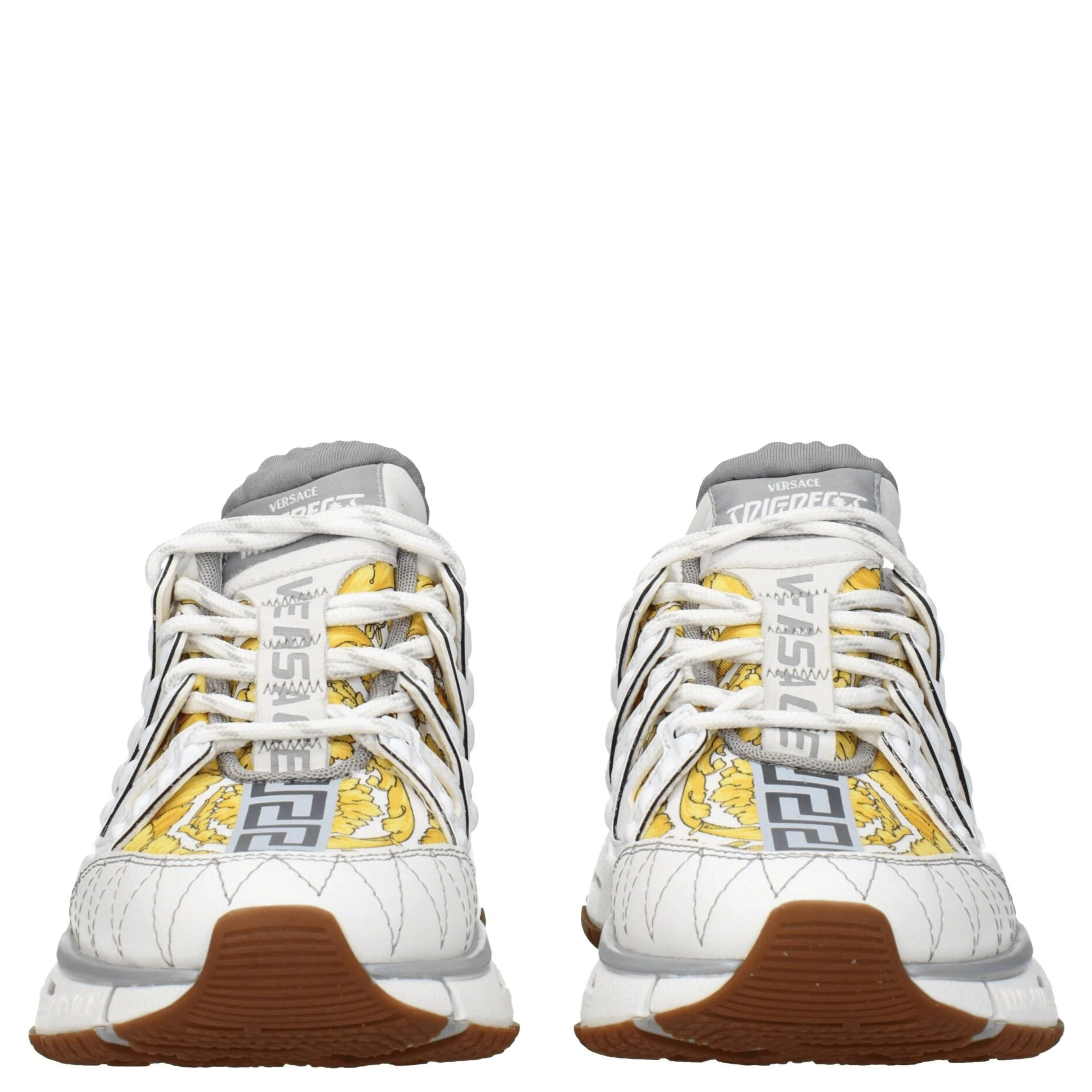 White Fabric Athletic Sneakers