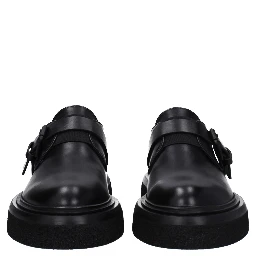 Black Leather Oxfords And Derbies